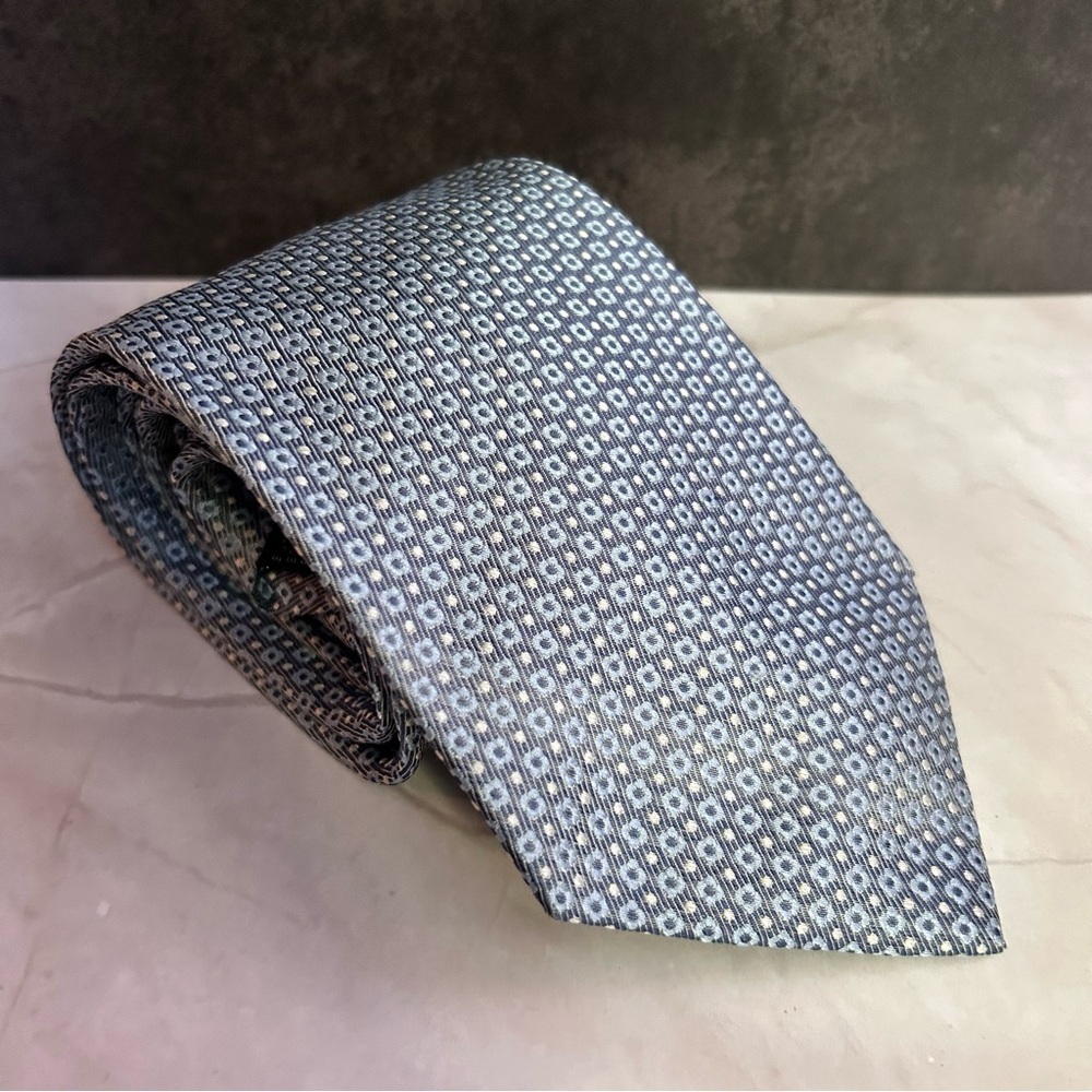 Volta Seta Italian Silk Light Blue Patterned Men's 58” Tie